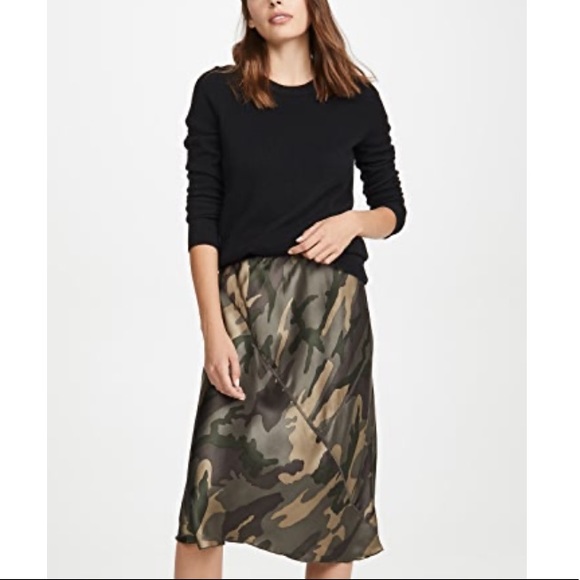 ATM Anthony Thomas Melillo Silk Camo Skirt M - Picture 3 of 10